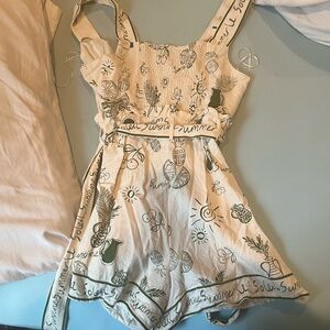 Stylish Cream and Green Jumpsuit